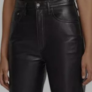 WOMENS LEATHER PANTS Brown NEWPORT NEWS  Size 6  Bootcut Hight Waist NWOT.